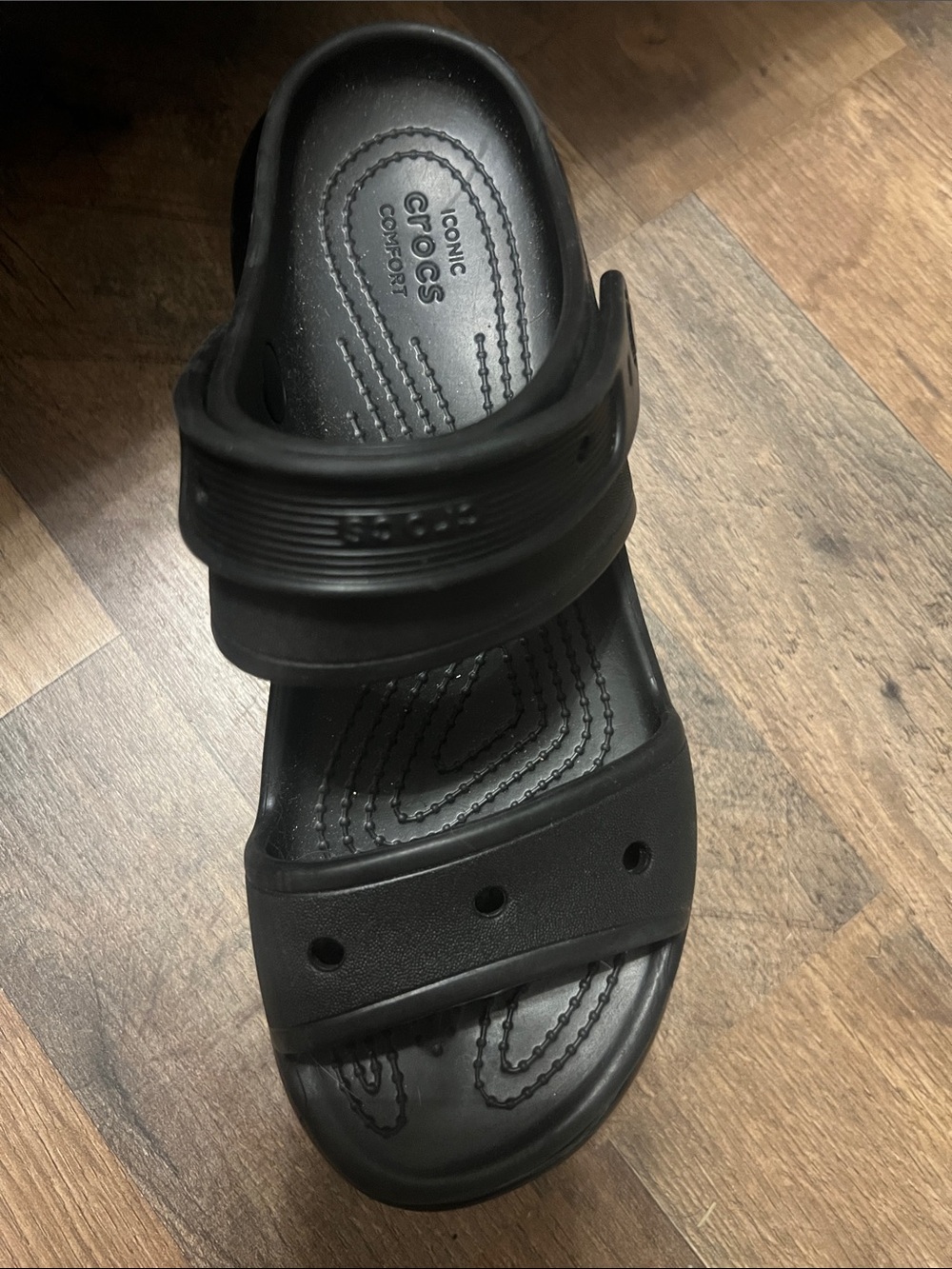 CROCS Black Mega Cruch Slip-On Platform Sandals - Picture 3 of 3